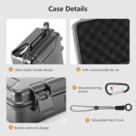 Hard Case for Gopro Hero 13/12/11/10/9 Media Mod/Volta/Light Mod,Wasterproof Organizer Travel Storage Case for Go pro Hero with 2 Batteries Accessories - Image 5