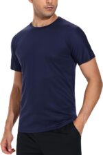 5 Pack Men's Dry Fit Shirts, Moisture Wicking Tees, Mesh Breathable Athletic Workout Fitness Short Sleeve - Image 7