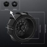 GLOBACT 12mm/14mm Hex RC Wheels and Tires for 1/10 Scale Arrma Senton Tires Slash Tires Axial Redcat Rc4wd Hex Detachable Replacement Snow Tires Desert Tires(Black 4 Pcs) - Image 5