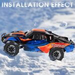 GLOBACT 12mm/14mm Hex RC Wheels and Tires for 1/10 Scale Arrma Senton Tires Slash Tires Axial Redcat Rc4wd Hex Detachable Replacement Snow Tires Desert Tires(Black 4 Pcs) - Image 7