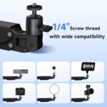 suptek Gas Spring Projector Wall Mount - Height Adjustable Swivel and Tilt, Holds 11lbs, 1/4" Thread Compatible for Portable Projectors, WM18YTL - Image 7
