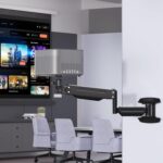 suptek Gas Spring Projector Wall Mount - Height Adjustable Swivel and Tilt, Holds 11lbs, 1/4" Thread Compatible for Portable Projectors, WM18YTL - Image 8