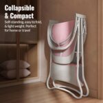 Dream On Me Karley Baby Bassinet in Grey and Pink, Lightweight Portable, Quick Fold and Easy to Carry , Adjustable Double Canopy, Indoor and Outdoor with Large Storage Basket. - Image 7