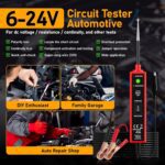 Power Circuit Probe Tester, 6-24V DC Automotive Test Light 12 Volt with 13 ft Leads Circuit Tester Breake Finder for Continuity Testing for Car SUV Truck - Image 4