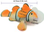 2 Pack Silicone Artificial Aquarium Floating Clownfish Decoration Fish Tank Decor Underwater Saltwater Fake Fish Glowing Ornament - Image 4