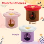 PETEPELA Cat Beds for Indoor Cats, Small Cute Cat Tree House with Removable Flower Cat Bed, Cat Hideaway, Indoor Cat House Condo, Cat Accessories, 20X20X16 Inches, Pink - Image 7