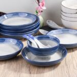 4-Piece Blue Ceramic Dinnerware Set, Plate, Dish, Bowl, Spoon, Japanese Hand-painted Tableware set, A Good Tableware (BS) - Image 4