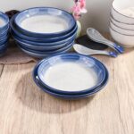 4-Piece Blue Ceramic Dinnerware Set, Plate, Dish, Bowl, Spoon, Japanese Hand-painted Tableware set, A Good Tableware (BS) - Image 5