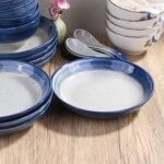4-Piece Blue Ceramic Dinnerware Set, Plate, Dish, Bowl, Spoon, Japanese Hand-painted Tableware set, A Good Tableware (BS) - Image 6