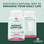 PurePremium Kidney Support Supplement – Kidney Cleanse Detox & Repair with Cranberry Extract & Astragalus - 21-in-1 Complex Supports Normal Bladder, Urinary Tract & Kidneys Health - 60 Day Supply - Image 9