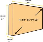 Outdoor 60"-65" TV Set Cover,Scratch Resistant Liner Protect LED Screen Best-Compatible with Standard Mounts and Stands (Light Gray) - Image 7