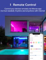 Smart LED Strip Lights Works with Apple HomeKit, 32.8ft WiFi RGB Strip, Compatible with Siri, Alexa&Google and SmartThings, App Control, Color Changing Led Strips for Home, Bedroom, Kitchen, TV, Party - Image 6