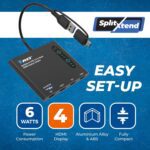 OREI SplitExtend HDMI Splitter Extended Display for Quad Monitor - Multi-Monitor Display 5 Separate Screens - USB-C Adapter to HDMI 2.0, 4K@30Hz Outputs - Windows and Mac Compatible - Image 8