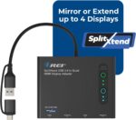 OREI SplitExtend HDMI Splitter Extended Display for Quad Monitor - Multi-Monitor Display 5 Separate Screens - USB-C Adapter to HDMI 2.0, 4K@30Hz Outputs - Windows and Mac Compatible - Image 10