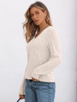 AUTOMET Womens V Neck Long Sleeve Shirt Fall Fashion Tops Tunic Dressy Casual Sweater Clothes Cute Trendy Work Outfits 2025 - Image 4