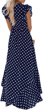 GRECERELLE 2025 Women's Spring Summer Boho Floral Print V-Neck Faux Wrap Maxi Dress for Wedding Guest, Graduation, Party - Image 3