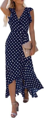 GRECERELLE 2025 Women's Spring Summer Boho Floral Print V-Neck Faux Wrap Maxi Dress for Wedding Guest, Graduation, Party - Image 5