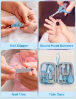 OTTOLIVES Baby Healthcare and Grooming Kit, 15 in 1 Baby Shower Gifts with Nail File, Hair Brush Comb, Toothbrush, Nasal Aspirator, Baby Essentials Kit for Newborn Infant Girls Boys (Blue) - Image 7