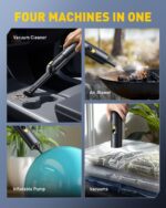 AUXITO Car Vacuum Portable Cordless 14000Pa Powerful Suction, Handheld Vacuum Blow & Suction 2 in 1, Small Vacuum Cleaner Hand Held Vacuum for Car, Home, Pet, Office (Black) - Image 3