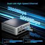 Trycoo Mini PC, Ryzen 5 5600H (6C/12T, up to 4.2Ghz),8GB DDR4/256GB NVMe SSD,Type-C/DP/HD,4K/60Hz Triple-Display,Mini Desktop Computer,Dual LAN/WiFi6/BT5.2/USB3.2 Mini Computers - Image 6