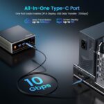 Trycoo Mini PC, Ryzen 5 5600H (6C/12T, up to 4.2Ghz),8GB DDR4/256GB NVMe SSD,Type-C/DP/HD,4K/60Hz Triple-Display,Mini Desktop Computer,Dual LAN/WiFi6/BT5.2/USB3.2 Mini Computers - Image 7