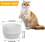 600 Pcs White Disposable Pet Feeding Bowls Liners – Bulk Cat & Dog Food Bowl Liners, Small Paper Dish for Wet/Dry Food – Sanitary & Leak-Proof (4” x 1.2”) - Image 3