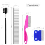 Pets Grooming Comb Kit for Small Dogs Puppies For Tear Stain Remover, 2-in-1 with Round Teeth to Remove Knots Crust Mucus - Image 3