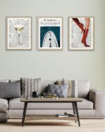 EcoHest Trendy Newspaper Dolce Far Niente Framed Wall Art, 12x16 in OAK Wood La Dolce Vita Canvas Art, Magazine Italian Summer Headline Print Decor, Beige Logs Set of 1 for Bedroom Living Room - Image 9