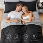 BEDELITE Queen Comforter Set 7 Pieces Bed in A Bag - Soft Microfiber Reversible Black Bed Set with Comforters, Sheets, Pillowcases & Shams, Cozy Luxury Bedding Sets for All Season - Image 5