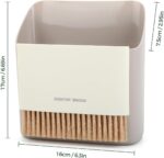 Small Broom and Dustpan Set, Portable Hand Whisk Broom Brush, Mini Hanging Trash Can, Soft Bristle Household Brooms with Dust Pan Combo Set for Cleaning Home, Desktops - 2 Pack (Gray+Green) - Image 5