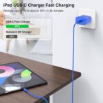 iPhone 16 15 Fast Charger 10ft, USB C Charging Block and Long Type C to C Cable Cord, Wall Plug Power Adapter Cube Brick for Apple 16 Pro Max/16 Pro/15 Plus/15 Pro Max/iPad 12.9/11 inch/Air/Mini-Blue - Image 3