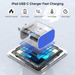 iPhone 16 15 Fast Charger 10ft, USB C Charging Block and Long Type C to C Cable Cord, Wall Plug Power Adapter Cube Brick for Apple 16 Pro Max/16 Pro/15 Plus/15 Pro Max/iPad 12.9/11 inch/Air/Mini-Blue - Image 4