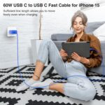 iPhone 16 15 Fast Charger 10ft, USB C Charging Block and Long Type C to C Cable Cord, Wall Plug Power Adapter Cube Brick for Apple 16 Pro Max/16 Pro/15 Plus/15 Pro Max/iPad 12.9/11 inch/Air/Mini-Blue - Image 8