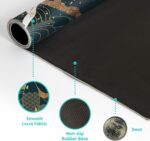 Fish Art Mouse Pad Abstract Desk Mat 31.5x11.8 Inch Japanese Non-Slip Rubber Base Large Gaming Mousepad With Stitched Edges for Home and Office - Image 9