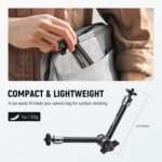 NEEWER 9.8"/25cm Adjustable Friction Magic Arm with 1/4" Screw on Both Ends, Compatible with SmallRig Cage, Flash/LED Light/Microphone/Monitor/SuperClip, Max Load 4.4lb/2kg, ST08 - Image 6