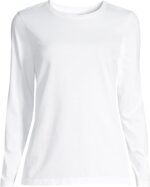 Lands' End Women's Relaxed American-Grown Supima Cotton Long Sleeve Crew Neck T-Shirt - Image 6
