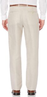 Perry Ellis Men's Flat Front Linen Blend Dress Pants - Image 3