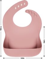 Silicone Bibs for Babies Toddler Set of 3, BPA Free, Soft Adjustable Waterproof Bibs for Feeding Essentials - Image 3