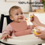 Silicone Bibs for Babies Toddler Set of 3, BPA Free, Soft Adjustable Waterproof Bibs for Feeding Essentials - Image 4