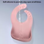 Silicone Bibs for Babies Toddler Set of 3, BPA Free, Soft Adjustable Waterproof Bibs for Feeding Essentials - Image 6