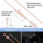Jewlpire Sterling Silver Chain Necklace for Women, 1mm Cable Chain Necklace Sturdy & Shiny Women's Chain Necklaces 14 16 17 18 20 22 24 Inch - Image 5