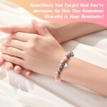 Zerobe Heart-shaped Pendant Natural Stone Bracelet for Women - Faith&Birthday Gifts for Teens Girl, Best Friends, Godmothers, and Secret Sisters - Image 7