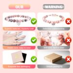 Zerobe Heart-shaped Pendant Natural Stone Bracelet for Women - Faith&Birthday Gifts for Teens Girl, Best Friends, Godmothers, and Secret Sisters - Image 8