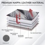 Huidasource Tacoma Front&Back Seat Covers, Gray Leather Car Seat Cushion Cover Accessories Fit for 2016-2023 Double & Crew Cab Toyota Tacoma SR SR5 Limited TRD Sport/Pro/Off Road(Full Set/Gray) - Image 7