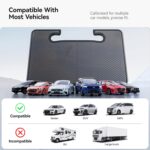 YONZEE 2-in-1 Car Steering Wheel Desk Tray & Car Seat Gap Filler Organizer – Foldable Carbon Fiber Look Table for Laptop, Eating Food, Writing – Universal Fit for Most Vehicles - Image 10