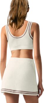 SENSERISE Womens Workout Sets Tennis Dress Built in Shorts Tank Top and Skort Set with Pocket Gym Yoga Outfits - Image 4
