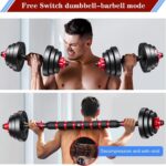 Adjustable-Dumbbells-Sets,Free Weights-Dumbbells Set of 2 Convertible To Barbell A Pair of Lightweight for Home Gym,Women and Men Equipment - Image 5