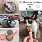 SJANE 4 Pcs Cat Food Can Spoon & Can Covers | Cute Paw Silicone Pet Food Opener Spatula & Lids | Stainless Steel Wet Food Spoon for Cats and Dogs(Pink) - Image 7