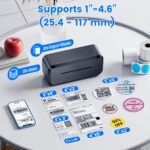 Bluetooth Thermal Shipping Label Printer, Wireless 4x6 Label Printer for Shipping Packages & Small Business, Compatible with Android, IOS, Windows and Mac, Widely Used for Ebay, Amazon, Shopify, Etsy - Image 6