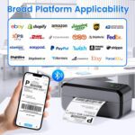 Bluetooth Thermal Shipping Label Printer, Wireless 4x6 Label Printer for Shipping Packages & Small Business, Compatible with Android, IOS, Windows and Mac, Widely Used for Ebay, Amazon, Shopify, Etsy - Image 7